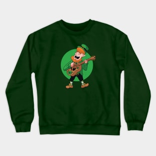 Singing Leprechaun with Guitar Crewneck Sweatshirt